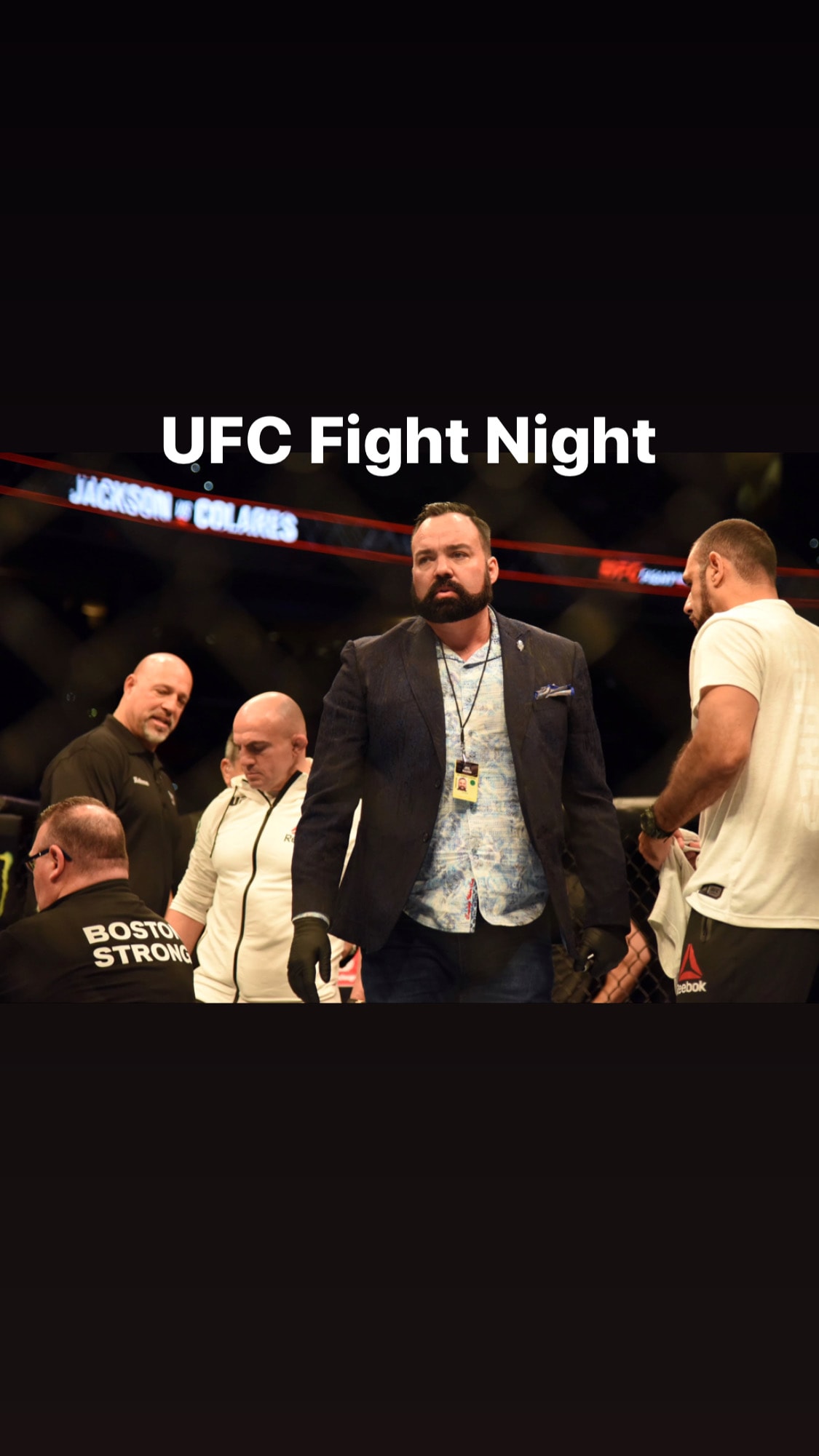 Dr. Robert Clinton ringside at a Fight For It boxing event